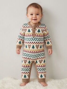 🌸Old Navy Multicolor Holiday Kids Footie